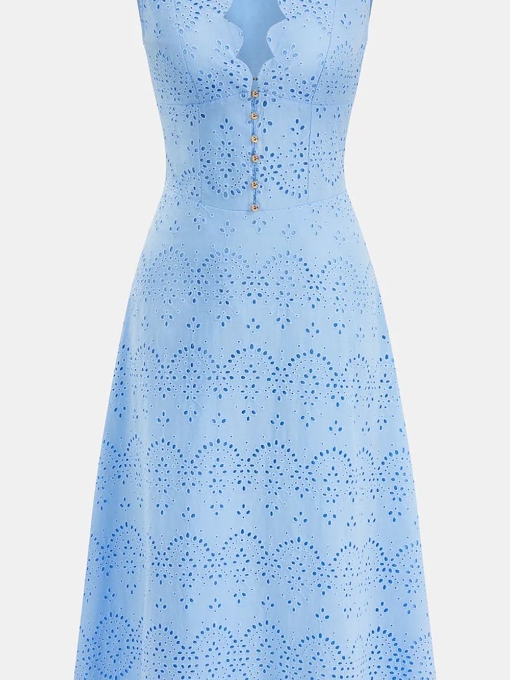 Commense Light Blue Eyelet Maxi Dress
